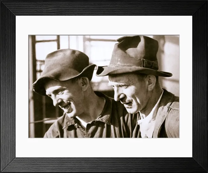 Framed Print : Workers contented at having found work, Germany, 1936 Framed Print : Workers contented at having found work, Germany, 1936