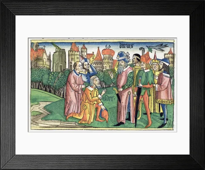 Framed Print : Ezra 6: 16: the Temple of Jerusalem is dedicated by King Darius Framed Print : Ezra 6: 16: the Temple of Jerusalem is dedicated by King Darius