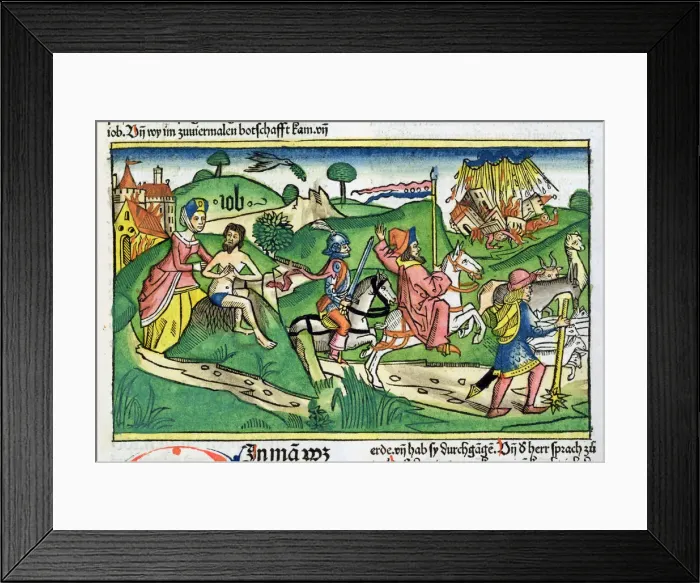 Framed Print : Scene from the Book of Job Framed Print : Scene from the Book of Job