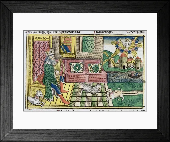 Framed Print : King David playing the lyre Framed Print : King David playing the lyre
