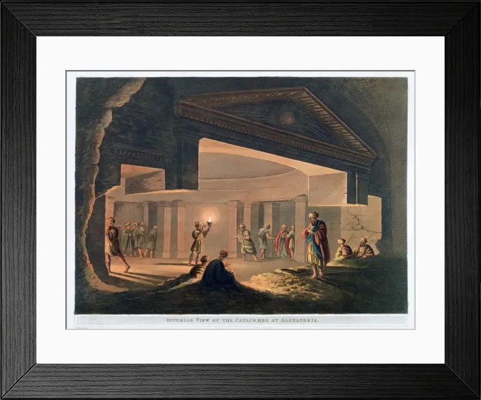 Framed Print : Interior View of the Catacombs at Alexandria, Egypt, 1802. Artist: Thomas Milton Framed Print : Interior View of the Catacombs at Alexandria, Egypt, 1802. Artist: Thomas Milton