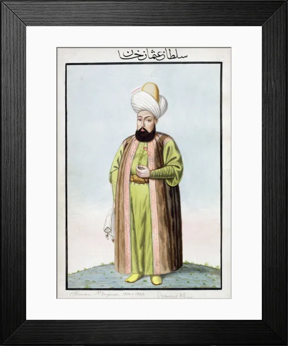 Framed Print : Osman I, Ottoman Emperor, (1808). Artist: John Young Framed Print : Osman I, Ottoman Emperor, (1808). Artist: John Young