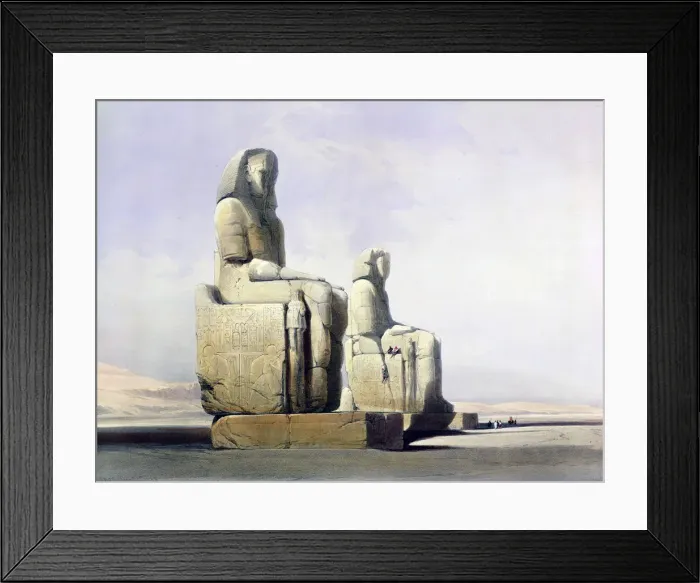 Framed Print : Detail of the Colossi of Memnon, Thebes, Egypt, December 4th 1838 (1846). Artist Framed Print : Detail of the Colossi of Memnon, Thebes, Egypt, December 4th 1838 (1846). Artist