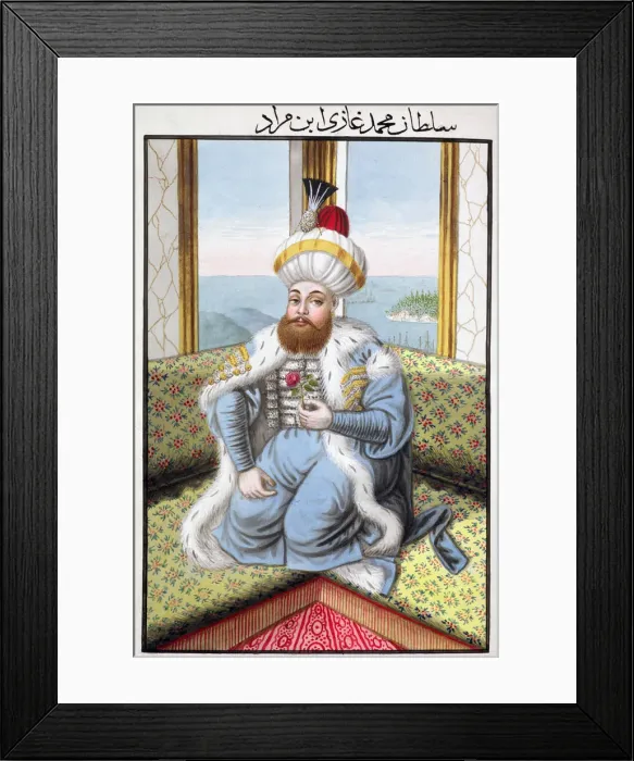 Framed Print : Mehmed II, Ottoman Emperor, (1808) Framed Print : Mehmed II, Ottoman Emperor, (1808)