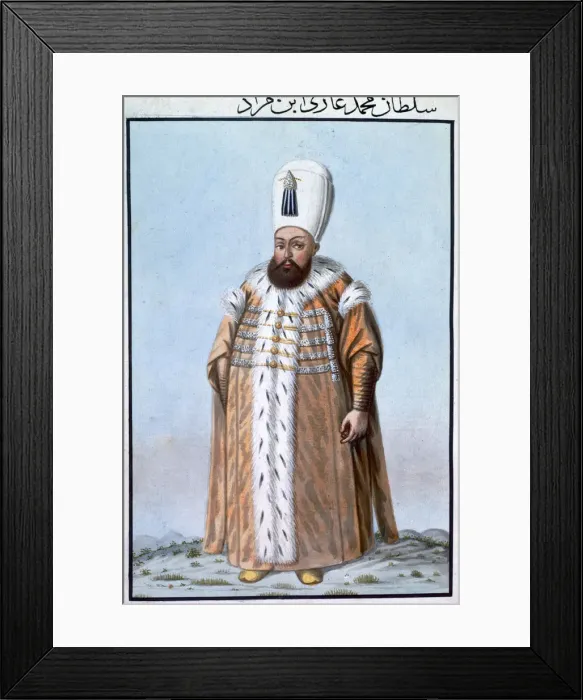 Framed Print : Mehmed III, Ottoman Emperor, (1808) Framed Print : Mehmed III, Ottoman Emperor, (1808)