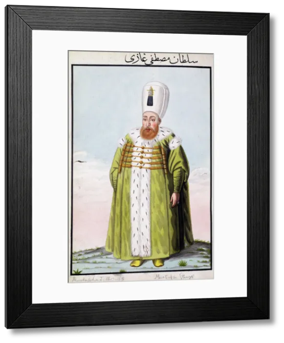 Framed Print : Mustafa I, Ottoman Emperor, (1808). Artist: John Young Framed Print : Mustafa I, Ottoman Emperor, (1808). Artist: John Young