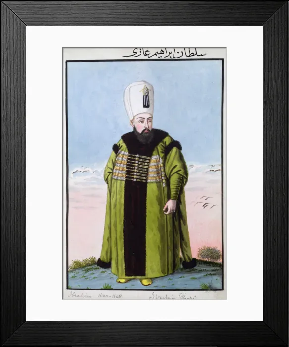 Framed Print : Ibrahim I, Ottoman Emperor, (1808). Artist: John Young Framed Print : Ibrahim I, Ottoman Emperor, (1808). Artist: John Young