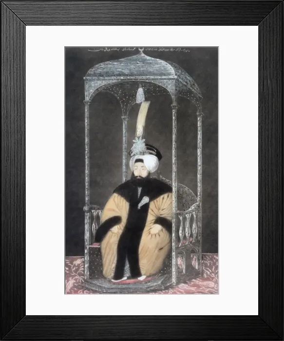 Framed Print : Mahmud II, Ottoman Emperor, 1808. Artist: John Young Framed Print : Mahmud II, Ottoman Emperor, 1808. Artist: John Young