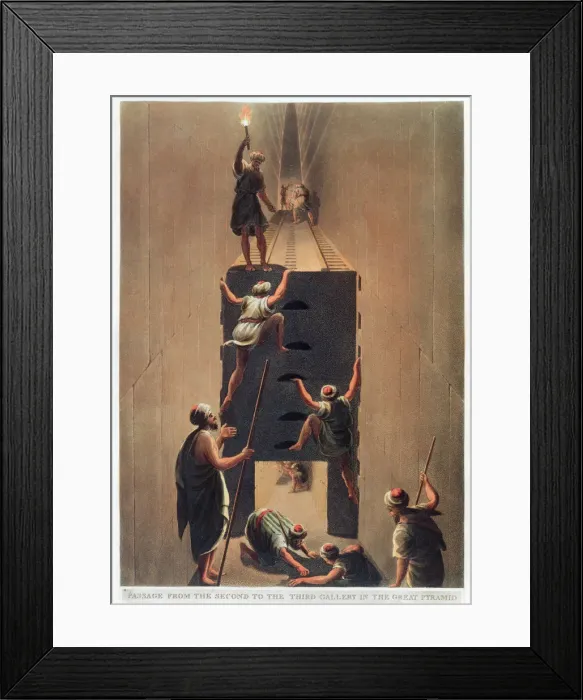 Framed Print : Passage from the Second to the Third Gallery in the Great Pyramid, Giza, Egypt, 1802 Framed Print : Passage from the Second to the Third Gallery in the Great Pyramid, Giza, Egypt, 1802