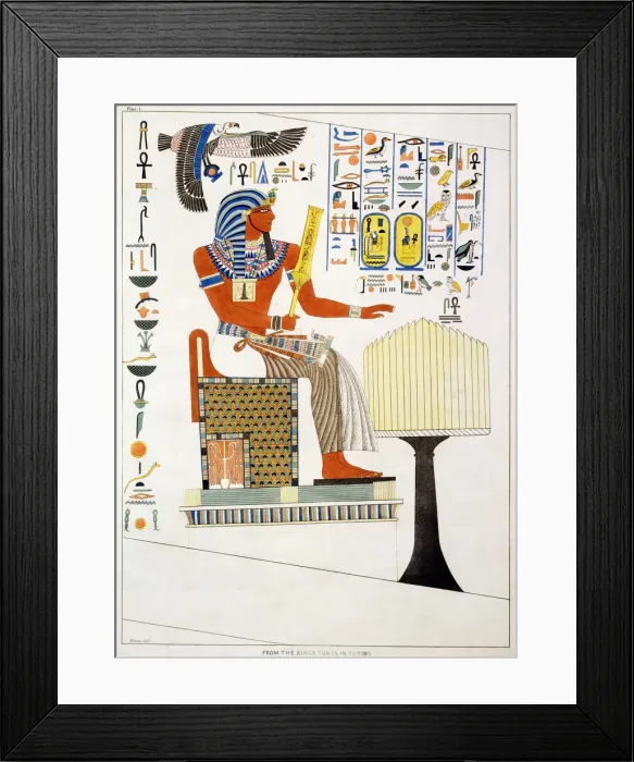 Framed Print : Mural from the Tombs of the Kings of Thebes, discovered by G Belzoni, 1820-1822. Artist Framed Print : Mural from the Tombs of the Kings of Thebes, discovered by G Belzoni, 1820-1822. Artist