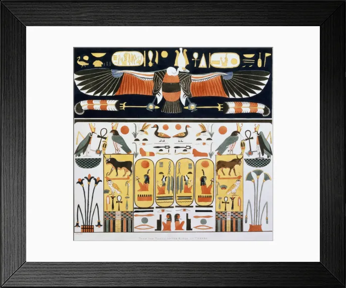 Framed Print : Mural from the Tombs of the Kings of Thebes, discovered by G Belzoni, 1820-1822. Artist Framed Print : Mural from the Tombs of the Kings of Thebes, discovered by G Belzoni, 1820-1822. Artist