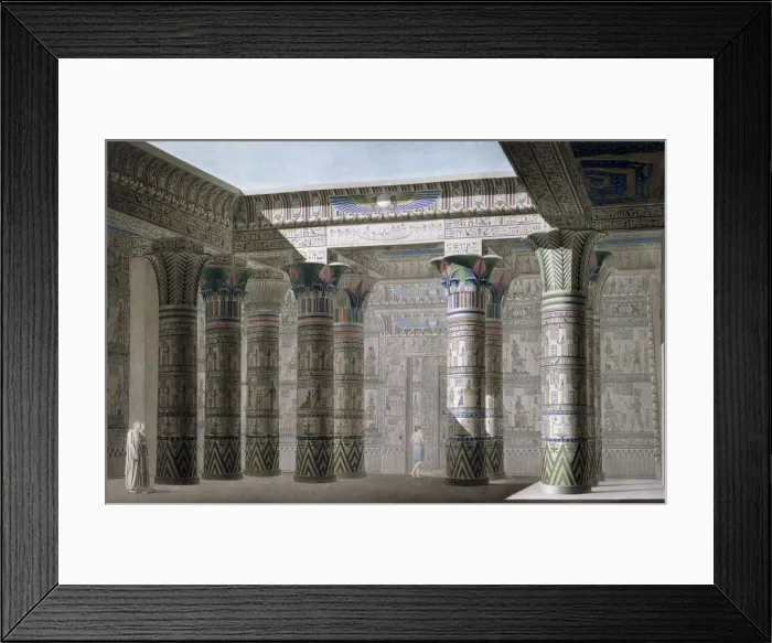 Framed Print : Interior view from the portico of the Grand Temple on the island of Philae, Egypt, 1822 Framed Print : Interior view from the portico of the Grand Temple on the island of Philae, Egypt, 1822