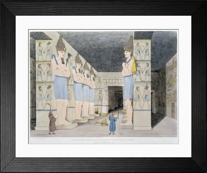 Framed Print : The Interior of the Temple at Ybsombul in Nubia, 1820-1822. Artist: Agostino Aglio Framed Print : The Interior of the Temple at Ybsombul in Nubia, 1820-1822. Artist: Agostino Aglio
