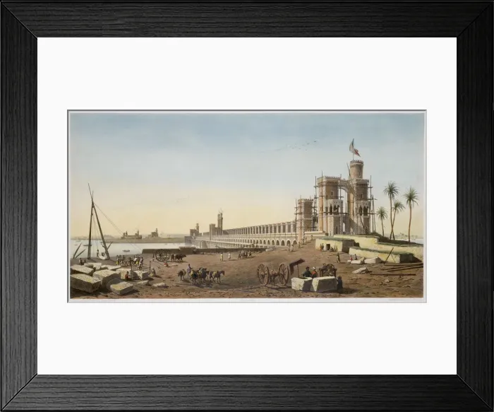 Framed Print : The dam across the Nile, the building of the Aswan Dam, Egypt, 1853 Framed Print : The dam across the Nile, the building of the Aswan Dam, Egypt, 1853