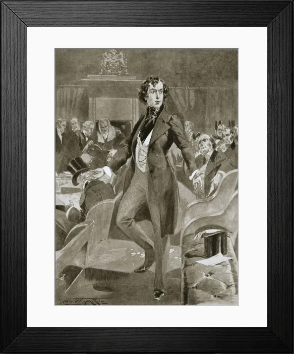 Framed Print : Disraelis first speech in the House of Commons, London, 7 December 1837 (1901) Framed Print : Disraelis first speech in the House of Commons, London, 7 December 1837 (1901)