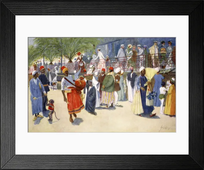 Framed Print : Cairo Curios, or The Shepheards Flock, 1908. Artist: Lance Thackeray Framed Print : Cairo Curios, or The Shepheards Flock, 1908. Artist: Lance Thackeray
