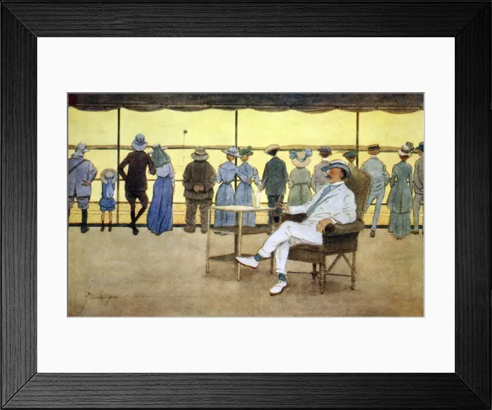 Framed Print : Sun Worshippers, 1908. Artist: Lance Thackeray Framed Print : Sun Worshippers, 1908. Artist: Lance Thackeray
