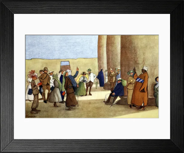 Framed Print : Tow Rows in the Temple, 1908. Artist: Lance Thackeray Framed Print : Tow Rows in the Temple, 1908. Artist: Lance Thackeray