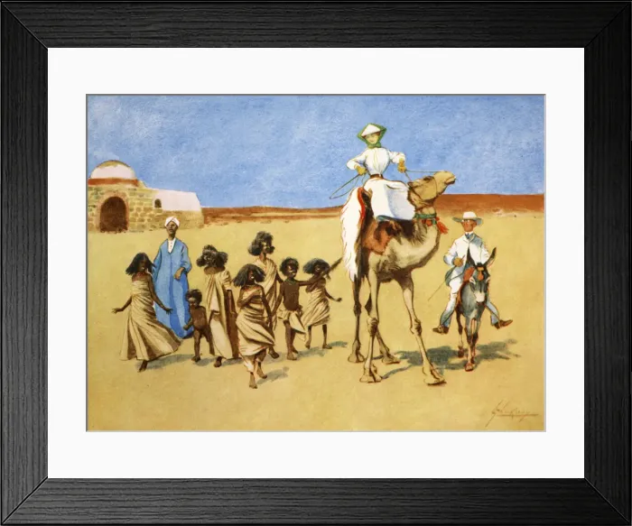 Framed Print : Gollywogs of the Desert, 1908. Artist: Lance Thackeray Framed Print : Gollywogs of the Desert, 1908. Artist: Lance Thackeray
