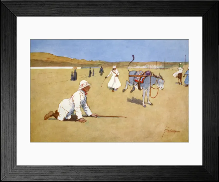 Framed Print : On the Dam Road, Assouan, 1908. Artist: Lance Thackeray Framed Print : On the Dam Road, Assouan, 1908. Artist: Lance Thackeray
