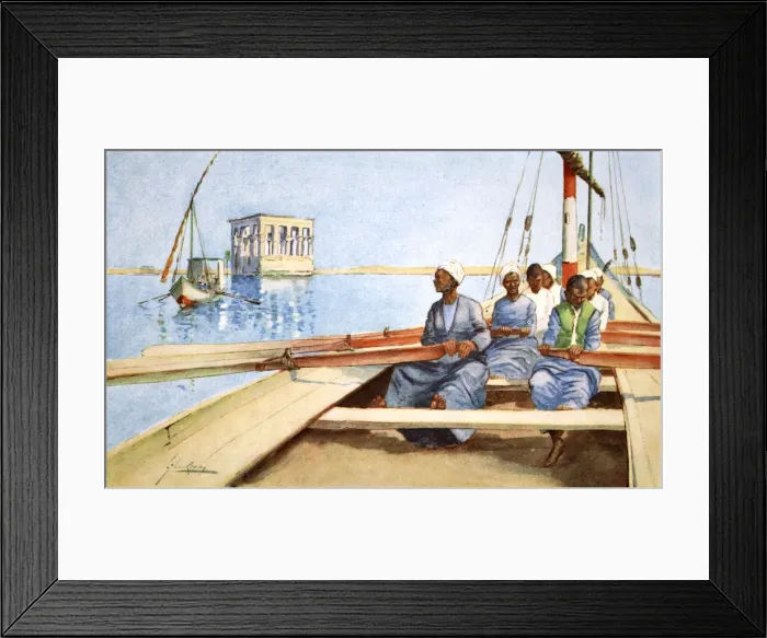 Framed Print : To Philae in a Felucca, 1908. Artist: Lance Thackeray Framed Print : To Philae in a Felucca, 1908. Artist: Lance Thackeray