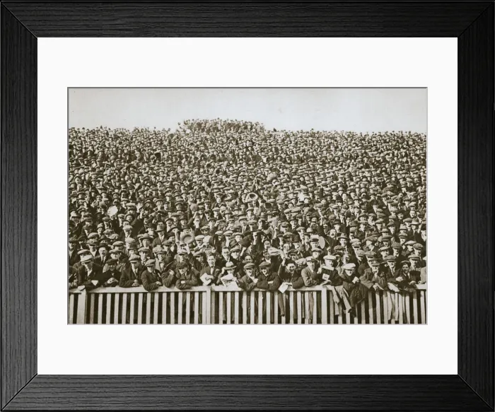 Framed Print : Saturday football crowd, 20th century Framed Print : Saturday football crowd, 20th century