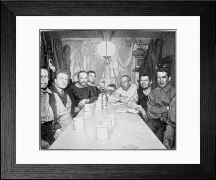 Framed Print : A Winter Evening at Framheim, Amundsens South Pole expedition, Antarctica, 1911-1912 Framed Print : A Winter Evening at Framheim, Amundsens South Pole expedition, Antarctica, 1911-1912
