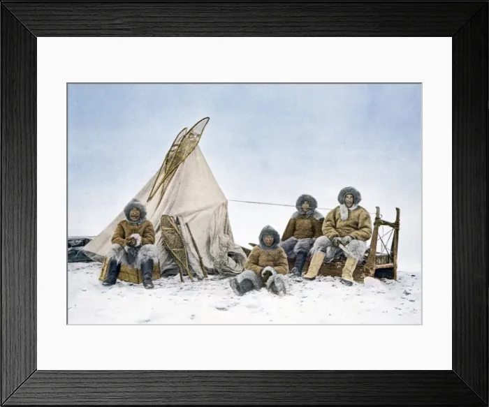 Framed Print : Captain Bartlett and his Party, 1910 Framed Print : Captain Bartlett and his Party, 1910