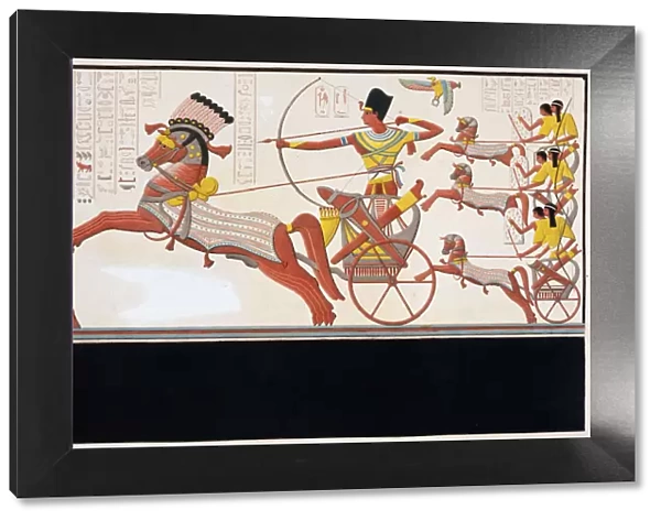 Rameses II at the Battle of Kadesh, 1275 BC (19th century). Artist: Bigant and Allais
