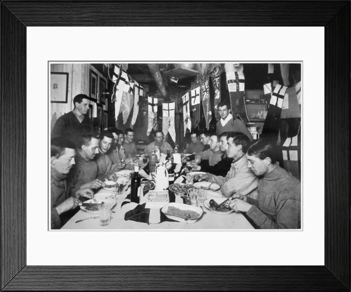 Framed Print : Captain Scotts last Birthday Dinner, Antarctica, June 6th 1911 Framed Print : Captain Scotts last Birthday Dinner, Antarctica, June 6th 1911