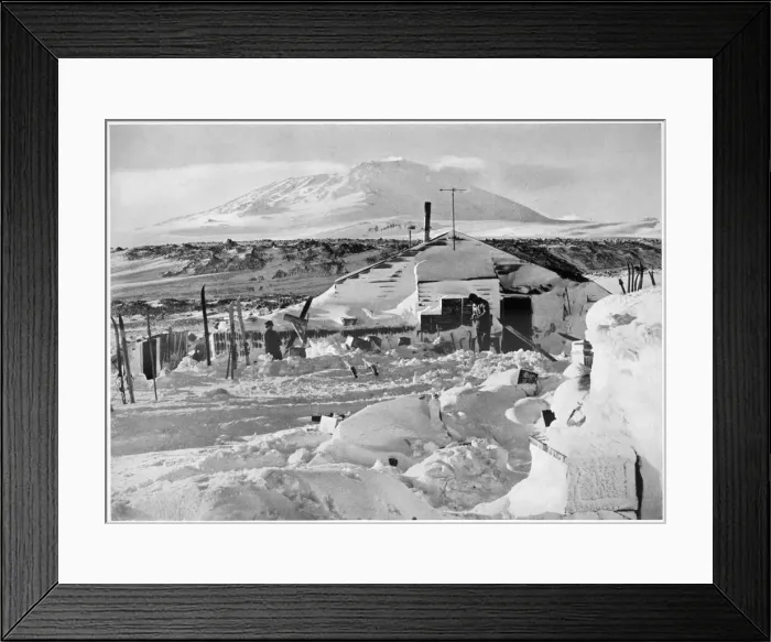 Framed Print : In Winter Quarters Working on Maps and Records, Antarctica, 1911-1912. Artist Framed Print : In Winter Quarters Working on Maps and Records, Antarctica, 1911-1912. Artist