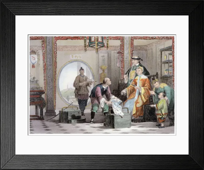 Framed Print : Apartment in a Mandarins House, near Nanking, China, 1843. Artist: Thomas Allom Framed Print : Apartment in a Mandarins House, near Nanking, China, 1843. Artist: Thomas Allom