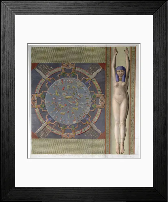 Framed Print : Zodiac ceiling from the grand Temple at Denderah, Egypt, c1826 Framed Print : Zodiac ceiling from the grand Temple at Denderah, Egypt, c1826