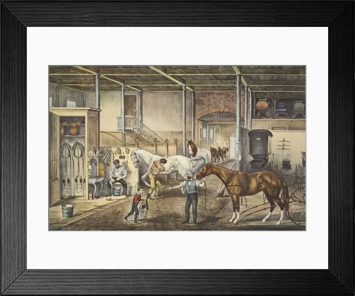 Framed Print : Trotting Cracks At Home, A Model Stable, pub Framed Print : Trotting Cracks At Home, A Model Stable, pub
