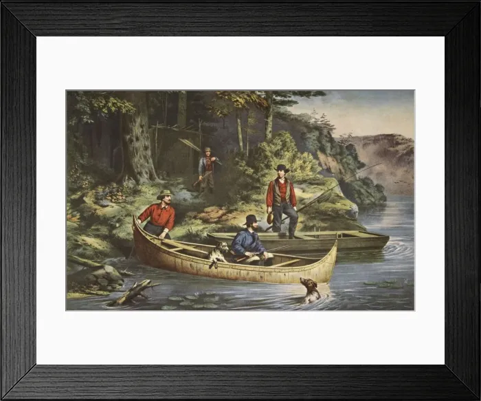 Framed Print : Life In The Woods, Starting out, pub. 1860, Currier & Ives (Colour Lithograph) Framed Print : Life In The Woods, Starting out, pub. 1860, Currier & Ives (Colour Lithograph)