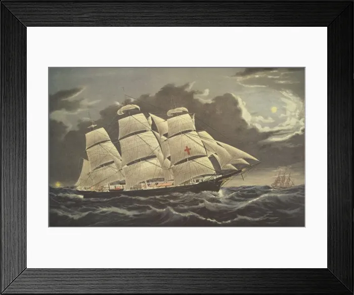 Framed Print : Clipper Ship Dreadnought- off Tuskar Light, pub Framed Print : Clipper Ship Dreadnought- off Tuskar Light, pub
