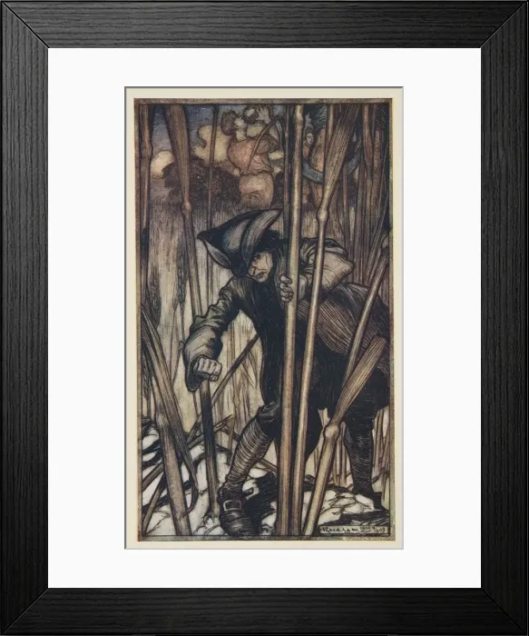Framed Print : Gulliver is Struck with Fear at First Sight of The Brobdingnagian Reapers, 1909 Framed Print : Gulliver is Struck with Fear at First Sight of The Brobdingnagian Reapers, 1909