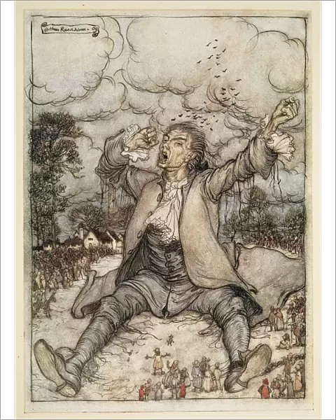 Gulliver Released from The Strings, Raises and Stretches Himself, 1909