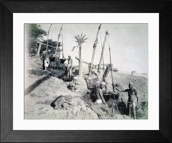 Framed Print : Shadufs in Upper Egypt, late 19th century. Artist: G Lekegian Framed Print : Shadufs in Upper Egypt, late 19th century. Artist: G Lekegian