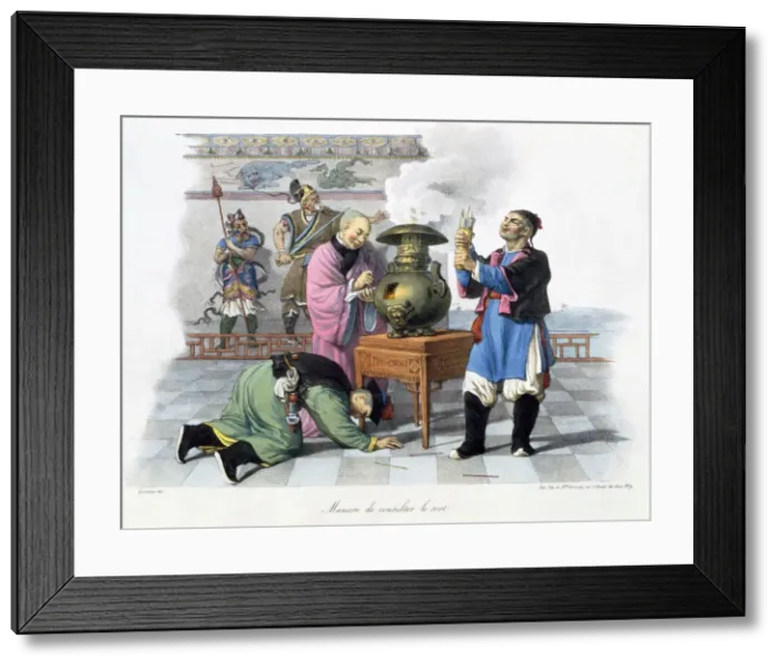 Framed Print : A Way of Telling the Future, China, 1824-1827. Artist: Mademoiselle Formentin Framed Print : A Way of Telling the Future, China, 1824-1827. Artist: Mademoiselle Formentin