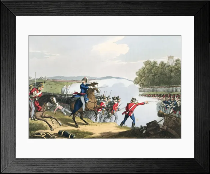 Framed Print : The Battle of Waterloo Decided by the Duke of Wellington, 1815 (1816). Artist