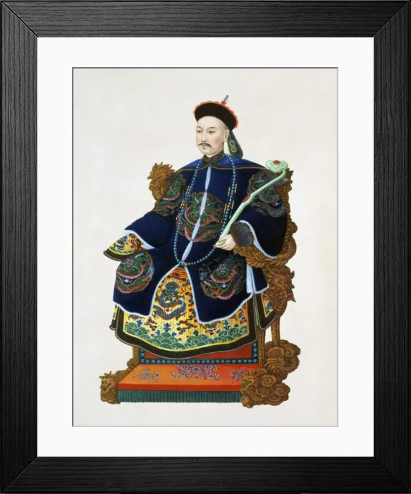 Framed Print : Portrait of a mandarin, China, 19th century Framed Print : Portrait of a mandarin, China, 19th century