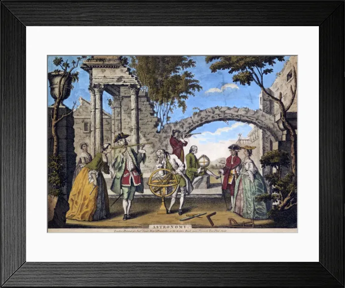 Framed Print : Astronomy, c1750. Artist: Richard Houston Framed Print : Astronomy, c1750. Artist: Richard Houston