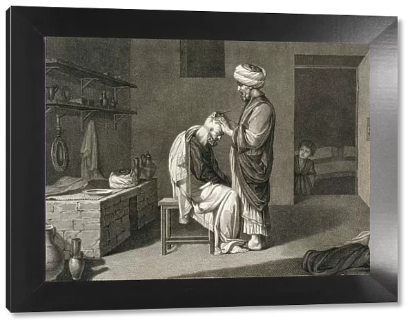 The Barber, 1822. Artist: Etienne Frederic Lignon