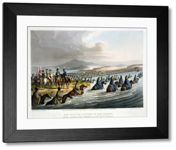 Framed Print : French troops invading Russia, 1812 (1817). Artist: Matthew Dubourg Framed Print : French troops invading Russia, 1812 (1817). Artist: Matthew Dubourg