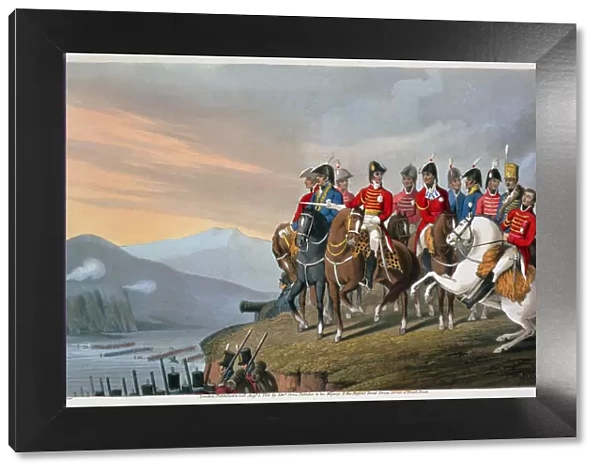 The Duke of Wellington and his Staff Crossing the Bidassoa and Entering France, 1813 (1816)