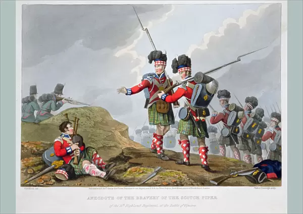 Highland troops at the Battle of Vimeiro, Peninsular War, 1808 (1816)