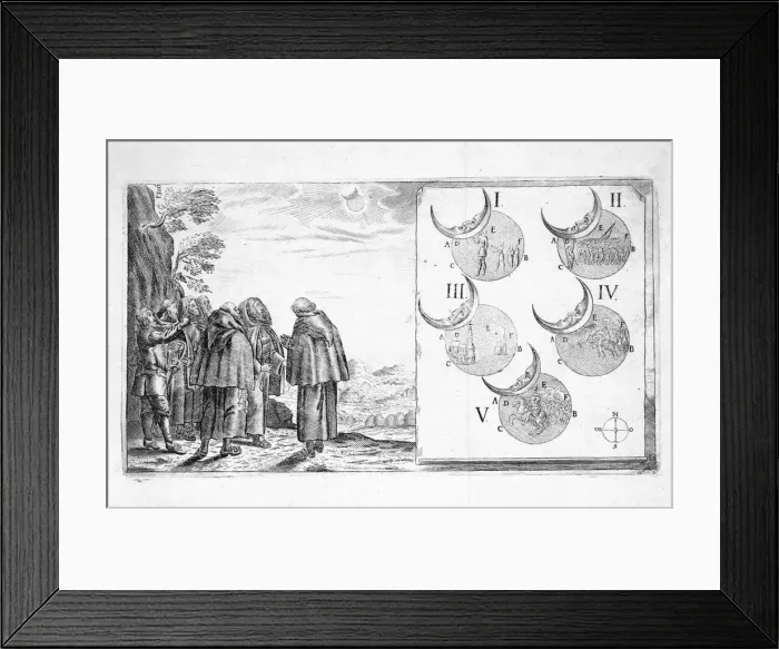 Framed Print : A military attack plotted in accordance with the phases of an eclipse, 17th century Framed Print : A military attack plotted in accordance with the phases of an eclipse, 17th century