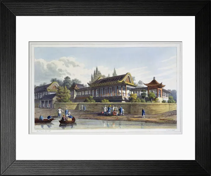 Framed Print : Summer Palace of the Emperor, Opposite the City of Tien-Sing, China, 1817. Artist Framed Print : Summer Palace of the Emperor, Opposite the City of Tien-Sing, China, 1817. Artist