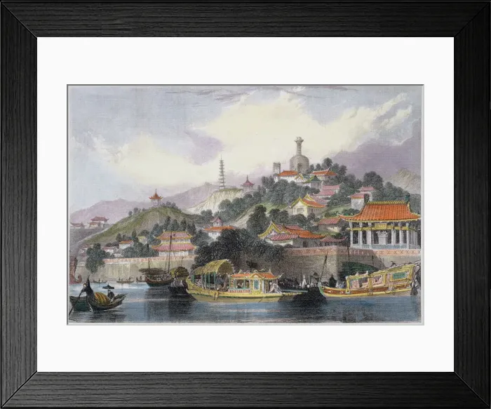 Framed Print : Garden of the Imperial Palace, Peking, China, 1843. Artist: Thomas Allom Framed Print : Garden of the Imperial Palace, Peking, China, 1843. Artist: Thomas Allom